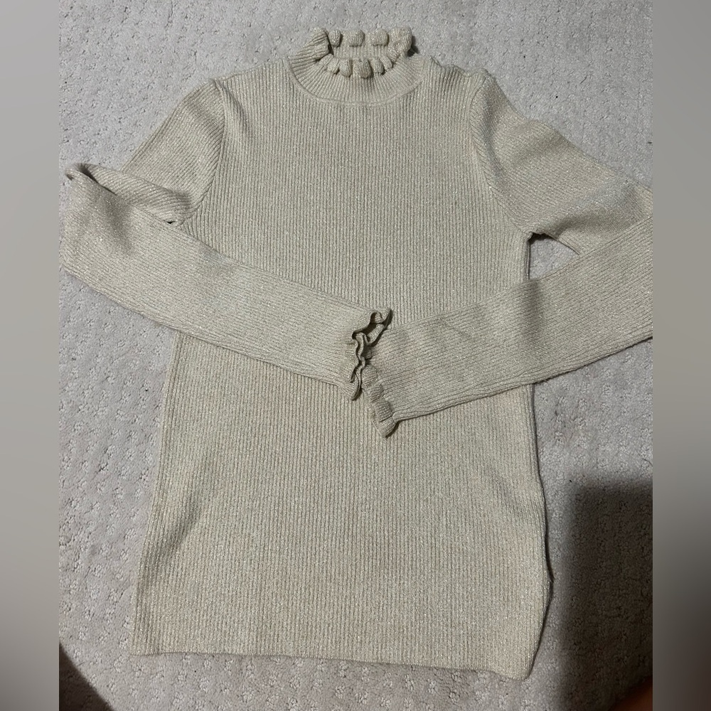 Express Cream Turtleneck Sweater